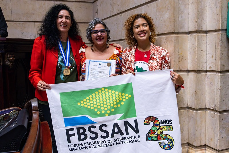 FBSSAN recebe Moção Honrosa na Câmara do Rio em reconhecimento à luta pela soberania alimentar e pelo direito à alimentação adequada